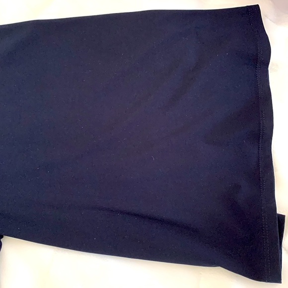 Plus size, formal, elegant, evening wear Navy dress with Crystal straps. Size 3X - Picture 9 of 14